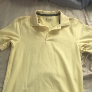 All yellow polo shirt